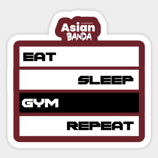 Eat sleep gym repeat Sticker